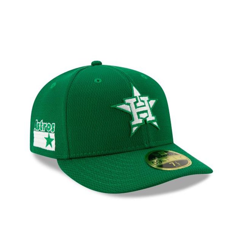 MLB Houston Astros St Patricks Day Low Profile 59Fifty Fitted (YBG9907) - Green New Era Caps